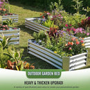 Outdoor Metal Galvanized Raised Planter Box,Rectangular Large Garden Bed Kit for Vegetables, Fruits, Flowers and Herbs 8X4X1FT by GreenHaven Gardens