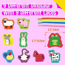 9 Pieces Kids Lacing Cards, Double Sided Sewing Cards in 9 Farm Themed Cards with 9 Colorful Laces, Imagination Development Lacing Toys Games for Children Educational and Learning Activity by TinyTreasures Baby Boutique