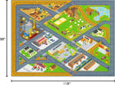 KC Cubs 8x10 Country Farm Construction Car Road Street Rug – Educational Carpet Play Mat for Kids, Toddlers Nursery, Classroom, Playroom, Baby Daycare by TinyTreasures Baby Boutique