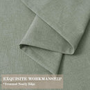 Full Blackout Privacy Curtains, 240 Inch Extra Wide Linen Blend Drapes, Pinch Pleat Window Drapery for Room Divider Storage/Space Room Separation, 1 Panel, W 240" x L 108", Fog Green by CozyNest Decor