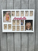 School Years Picture Frame Kids School Frame Graduation Photo holder K-12 Picture holder Preschool to Graduation display Photo Collage display Picture Frames pre K-12 Years(PRE K-Graduation) by TinyTreasures Baby Boutique