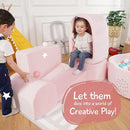 Foam Climbing Blocks for Toddlers 1-3 - Climb and Crawl Activity Playset - Indoor Activity Play Structure for Toddlers - Foam Soft Play Set for Babies - 5 PCS - Balls NOT Included - Pink by TinyTreasures Baby Boutique