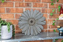 NAT & Jules Gerbera Daisy Flower Shaped Dimensional Indoor Outdoor 12 inch Cast Resin Decorative Garden Stepping Stone, Patio, Walkway Sculpture Yard Art, Stone Grey by CozyNest Decor