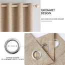 MIULEE 100% Blackout Linen Textured Curtains for Bedroom Solid Thermal Insulated Copper Brown Grommet Room Darkening Curtains & Drapes Luxury Decor for Living Room Nursery 42 x 63 Inch (2 Panels) by TinyTreasures Baby Boutique