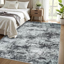 Area Rug Living Room Rugs: 5x7 Abstract Washable Rugs Ultra Soft Carpets with Non-Slip Backing Stain Resistant Carpet for Dining Room Table Bedroom Nursery Indoor Home Office Dark Black/Gray by TinyTreasures Baby Boutique