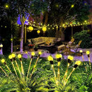 Solar Garden Lights, Upgraded Solar Lights Outdoor Waterproof, 4-Pack Solar Swaying Light-Sway by Wind, 32 LED Firefly Lights Solar Outdoor for Yard Patio Pathway Decoration (Warm White) by GreenHaven Gardens