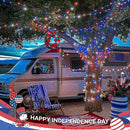 JMEXSUSS Red White & Blue Lights Clear Wire, 66 Ft 200 LED 4th of July Decorations String Lights Plug in, Christmas Lights for Independence Day Celebration Party Memorial Day Patriotic Holidays Decor by GreenHaven Gardens