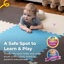 MioTetto Foam Floor Tiles for Kids - Non-Toxic Comfortable Baby Play Mat and Interlocking Foam Tiles, Fits with 74x74 Playpen Mat for Crawling & Development, Soft Play Mat for Babies 6-12 Months by TinyTreasures Baby Boutique