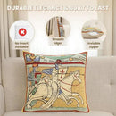 Charlotte Home Furnishings Chevaliers de St.Gregoire Throw Pillow Cover 16" x 16" – Medieval Knight Tapestry Cushion Case for Sofa, Couch, & Bed | Cotton Jacquard Woven in Europe | Insert Not Included by CozyNest Decor