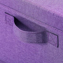 HOONEX Foldable Storage Bins with Lids, Pack of 2, Storage Boxes with 2 Carrying Handles and Sturdy Heavy Cardboard, 16.5" L x 11.8" W x 7.5" H for Shoes, Books, Clothes, Purple by TinyTreasures Baby Boutique