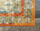 Unique Loom Rosso Collection Vintage, Traditional, Bohemian, Geometric, Distressed, Southwestern Area Rug, 8' 0" x 10' 0", Beige/Orange by CozyNest Decor