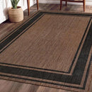 Beverly Rug Outdoor Rug 8x10 Modern Bordered Area Rugs for Indoor and Outdoor Patio Deck Porch Garden Waterproof Weather Sun Resistant Washable Outside Carpet (8 x 10 Gold) by CozyNest Decor