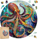 Wooden Puzzle for Adults 200pcs, Octopus Wooden Jigsaw Puzzles, Unique Shape Animal Adult Puzzles, Irregular Wood Puzzles Best Gift for Adults and Kids Family Game(11.2 * 11.2 in) by TinyTreasures Baby Boutique
