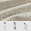 Macochico Pinch Pleated Blackout Linen Curtains 96 Inches Long 100% Light Blocking Burlap Curtains for Bedroom Living Room Thermal Window Panels with Tieback 72”Wx96”L Ivory White 1 Panel by CozyNest Decor