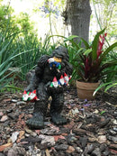 GlitZGlam Large Miniature Bigfoot and Gnomes for Fairy Garden. A Large Gnome Figurine (13 inch High) and Fairy Garden Accessory by GreenHaven Gardens