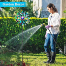 51.9" Peacock Solar Wind Spinner Outdoor Decor – Waterproof LED Lighted Garden Art with Adjustable Metal Pole, IP65 Weather Resistant for Yard, Patio by CozyNest Decor