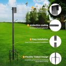 Bird House Pole Kit, Heavy-Duty Adjustable Pole for Outdoors with 5 Prongs Base,Metal Universal Support Pole for Bird Feeders,Solar Pannel,Black by GreenHaven Gardens