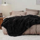Bedsure GentleSoft Fluffy Black King Size Blanket for Bed, Thick Soft Sherpa Faux Fur Fleece Bedding Fuzzy Plush Winter Warm Heavy Oversize Large King Blanket, Cozy Black Gifts for Men Women, 108x90 by CozyNest Decor