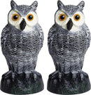 Galashield Owl Decoy to Scare Birds Away | Plastic Owls to Scare Birds Away | Owl Statue for Garden & Outdoors [Set of 2] by GreenHaven Gardens