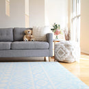 Cushmat Stylish Reversible Foam Play Mat (Large, Crystals - Blue Charcoal) - Soft, Waterproof, Durable Play mat for Infants, Babies, Toddler, Kids & Grownup - 6.5ft x 4.5ft by TinyTreasures Baby Boutique