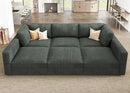 HONBAY Modular Sectional Sofa with Storage Corduroy Sectional Sleeper Sofa Modular Sectional Couches for Living Room,Green by CozyNest Decor