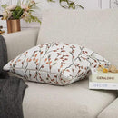 YOUR SMILE Classical Embroidery Jacquard Orange Square Decorative Throw Pillow Case Cushion Cover 18x18 inch by CozyNest Decor