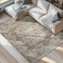 jinchan Vintage Floral 4x6 Area Rugs - Machine Washable Distressed Design Soft Ultra-Thin Low-Pile Non-Slip Carpet for Entryway Kitchen Bedroom Nursery Living Room Dining Room (4x6ft,Brown) by TinyTreasures Baby Boutique