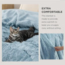 Bedsure GentleSoft Fluffy Light Blue Blankets Queen Size for Bed, Thick Sherpa Faux Fur Fleece Fuzzy Plush Winter Warm Soft Full Queen Blankets, Bedroom Decor Blue Cozy Gifts for Women Men, 90x90 by CozyNest Decor