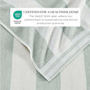 Great Bay Home 100% Cotton Velour 4 Pack Beach Towels 30" x 60" - Light Blue Cabana Stripe Pool Towels - Quick Dry, Large Swim Towels by TinyTreasures Baby Boutique