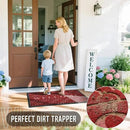 Yimobra Welcome Mat Outdoor Indoor 29.5x17, All-Weather Waterproof Front Door Mat Outside Entrance, Non-Slip Low Profile Porch Patio Doormat, Red by CozyNest Decor