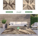 GENIMO Outdoor Rug 8' x 10' Waterproof for Patios Clearance, Reversible Outdoor Plastic Straw Camping Rug Carpet, Large Area Rugs Mats for RV, Camper, Deck, Balcony, Porch, Beach, Picnic, Coffee&Beige by CozyNest Decor