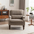 Kidol & Shellder Light Brown Oversized Accent Chair for Living Room Mid Century Modern Reading Chair with Back Upholstered Comfy Single Sofa Chair for Bedroom Lounge Side Corner Boucle Fabric Armchair by CozyNest Decor