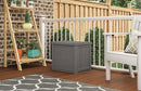 Suncast 22-Gallon Small Deck Box - Lightweight Resin Indoor/Outdoor Storage Container and Seat for Patio Cushions and Gardening Tools - Store Items on Patio, Garage, Yard - Stone Gray, Made in the USA by CozyNest Decor