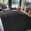 CAMILSON Easy Jute Rug 5x7, Indoor Outdoor Dark Gray Black Farmhouse Area Rugs for Living Room Patio and Kitchen Rug, Solid Boho Woven Design, Easy-Cleaning, Washable Outside Carpet Alfombras (5 x 7) by CozyNest Decor