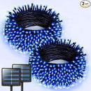 JMEXSUSS 2 Pack Blue Solar Christmas Lights, Total 400 LED 151FT Solar String Lights Outdoor Waterproof, 8 Modes Blue Christmas String Light for Outside Garden Party Patio Tree Decorations by GreenHaven Gardens