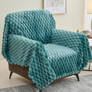 NEWCOSPLAY Super Soft King Blanket Light Teal Premium Silky Flannel Fleece 3D Clouds Stylish Jacquard Lightweight Bed Blanket All Season Use 350GSM (Light Teal, King(90"x110")) by CozyNest Decor