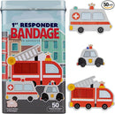 BioSwiss Bandages, First Responders Shaped Self Adhesive Bandage, Latex Free Sterile Wound Care, Fun First Aid Kit Supplies for Kids and Adults, 50 Count by TinyTreasures Baby Boutique
