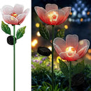 Solar Lights Outdoor Garden, 2 Pack Solar Powered Metal Flowers LED Breathing Light Waterproof,Solar Flowers for Outside Patio Lamp,Garden Gifts for Women,Landscape Lighting,Yard Pathway Decor by GreenHaven Gardens