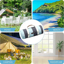 HX&OD Outdoor Picnic Blanket Extra Large, 80''*60'' Waterproof Picnic Mat with Stakes Foldable Camping Blanket Portable with Carry Strap for Beach Mat (Green& White, 80''*60'') by TinyTreasures Baby Boutique