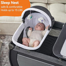 Pamo Babe 1-Second Setup 4-in-1 Playard for Babies - Heavy-Duty Steel Frame for Safe Sleep Space, Portable Crib with Changing Table, Locking Wheels, Breathable Mesh by TinyTreasures Baby Boutique
