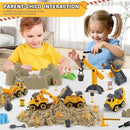 Asoxt 43-Piece Construction Sensory Playset – 2 lbs Play Sand, 4 DIY Trucks, Crane & Road Signs – Creative Sandbox Toy for Kids Ages 3+ by GreenHaven Gardens