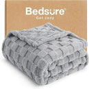 Bedsure GentleSoft Silver Grey Throw Blanket for Couch - Super Soft Cozy Blankets Gifts for Women Men Girls, Cute Small Fleece Throws for Bedroom Home Decor, 50x70 Inches by CozyNest Decor