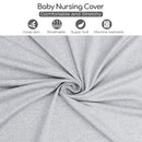 Nursing Cover & Baby Nursing Poncho,Multi Use Breastfeeding Cover for CarSeat Canopy, High Seat Cover, Stroller Cover, Shopping Cart Cover,Nursing Scarf for Boy and Girl by Kefee Kol (Grey) by TinyTreasures Baby Boutique