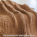 Chunky Knit Blanket - Luxury Soft Cozy Extra Large Size (80 * 90) Throw Blanket,100% Woven Blanket Rope Knot Throw Blanket for Couch, Sofa, Home Decor, Gift - Machine Washable（Brown） by CozyNest Decor