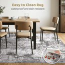 7x10 Area Rug Living Room: Washable Large Abstract Modern Soft Stain Resistant Indoor Floor Rugs Non Slip Accent Carpet for Bedroom Nursery Playroom Office Dining Room Dorm Home House- Black Grey by TinyTreasures Baby Boutique