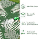 GENIMO Outdoor Rug 5' x 8' Waterproof for Patios Clearance, Reversible Plastic Straw Camping Rug Carpet, Large Area Rugs Mats for RV, Picnic, Backyard, Deck, Balcony, Porch, Dark Green&White by CozyNest Decor