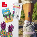 BioSwiss Bandages, Funky Pineapple Shaped Self Adhesive Bandage, Latex Free Sterile Wound Care, Fun First Aid Kit Supplies for Kids, 24 Count by TinyTreasures Baby Boutique