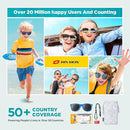 RIVBOS Kids Sunglasses Polarized UV Protection Flexible Rubber Glasses Shades with Strap for Boys Girls RBK004 by TinyTreasures Baby Boutique