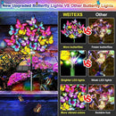 Solar Garden Lights Solar Lights Outdoor Waterproof Solar Lights 4 Pack with New Upgraded 144 LED 68 Butterflys Outdoor Solar Lights for Yard Outside Garden Pathway Decor Gifts for Women by GreenHaven Gardens
