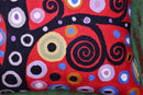 Klimt Tree of Life Pillow Cover | Red Floral Pillowcase | Flower Accent Pillows |Suzani Cushions | Flower Pillows | Modern Floral Cushion Cover | Hand Embroidered Wool Size - 18x18 by CozyNest Decor